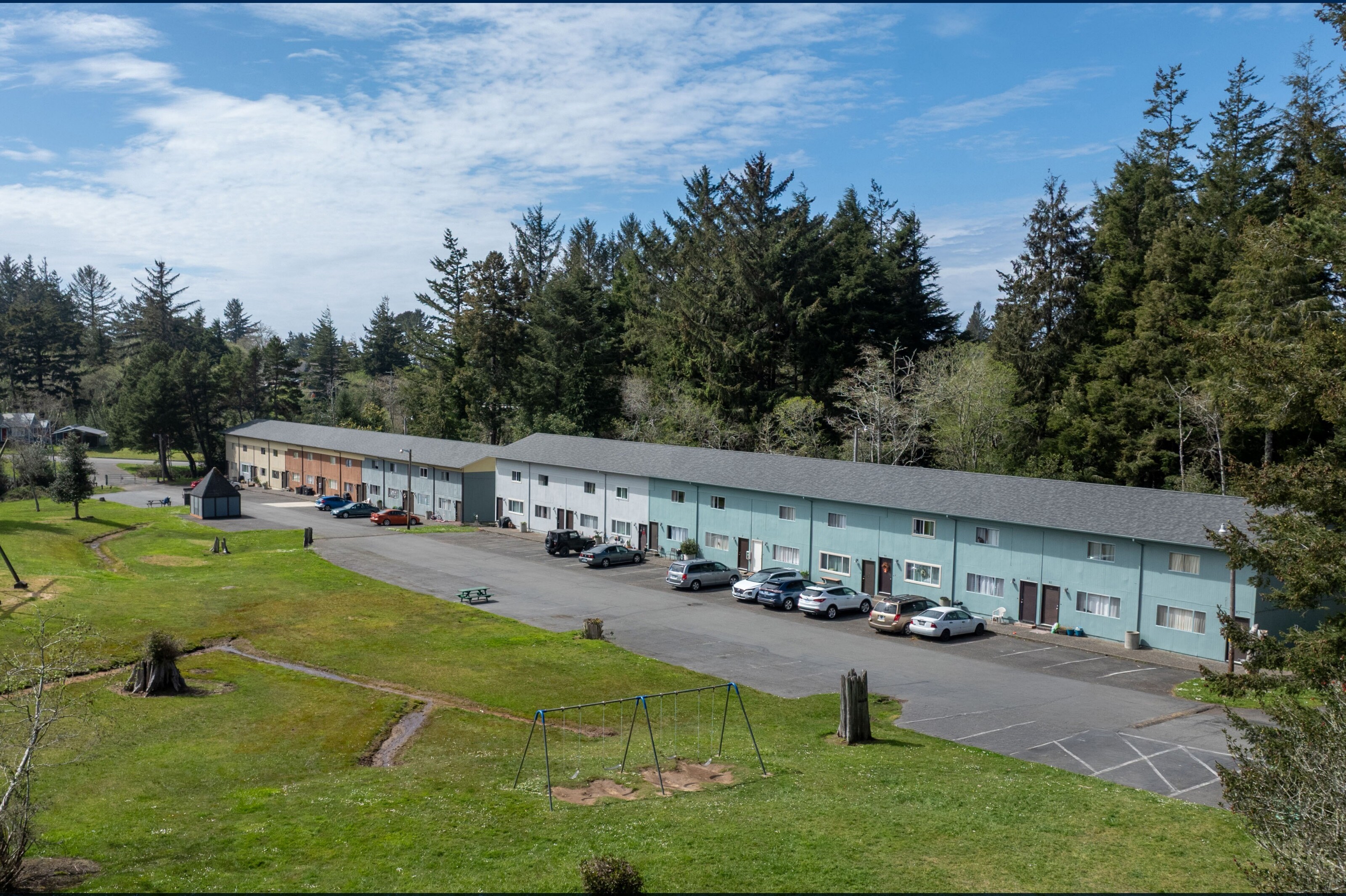 Aerial view of Parkside Village
